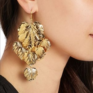 Rosantica Sottobosco Gold Tone Leaf Earrings